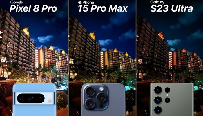 Google Pixel 8 Pro vs. iPhone 15 Pro Max vs. Samsung Galaxy S23 Ultra